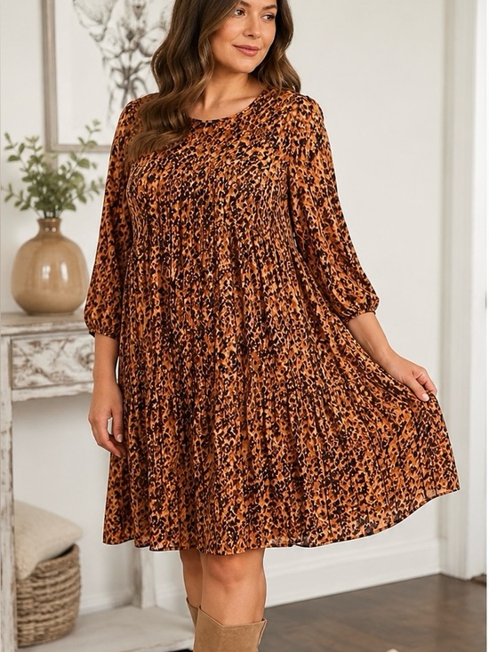 Nanette Lepore Dresses & Skirts - Nanette Lepore Yellow Gold Animal-Print Lined Dress
